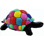 Schildkröte mit bunten Quadraten