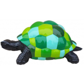 Schildkröte mit grünen Quadraten camouflage