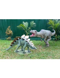 Dinosaurier Stegosaurus und Tyrannosaurus klein
