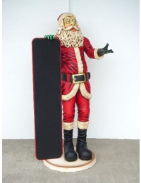 Weihnachtsmann mit Tafel