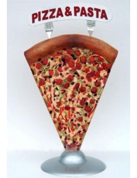 Pizzastück als Werbeaufsteller