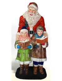 Weihnachtsmann mit 2 Kindern