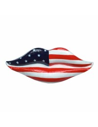 Lippen mit amerikanischer Bemalung