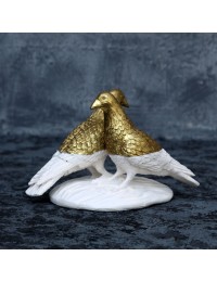 gold - weißes Taubenpärchen