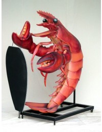 Lobster groß mit Angebotstafel