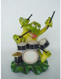 Frosch mit Schlagzeug