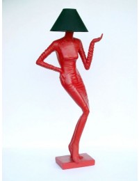 Moderne Lady Lampe Rot