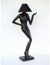 Moderne Lady Lampe Schwarz