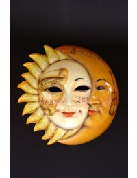 Maske Sonne-Mond Gelb