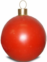 Weihnachtskugel ohne Struktur Klein Rot