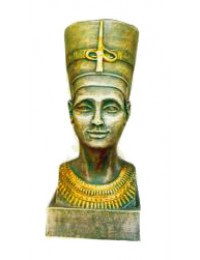 ägyptischer Frauenkopf als Büste bronze