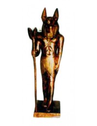 stehender ägyptischer Wächter bronzefarbig