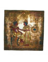 goldenes ägyptisches Wandgemälde Hieroglyphen