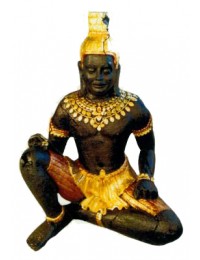 Mayafigur groß mit Goldbemalung