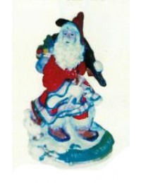 Weihnachtsmann laufend durch Schnee klein