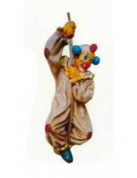 lustiger Clown hängend am Seil klein