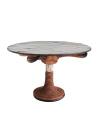 Stierhorn Totenkopf Tisch mit Seilen