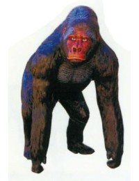 großer dunkelbrauner Gorilla Affe