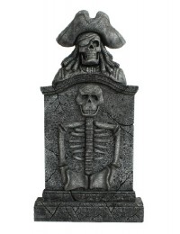 Piratenskelett Grabstein mit Skelett
