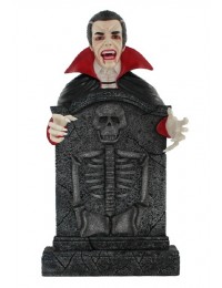 Dracula Grabstein mit Skelett