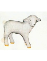 kleines stehendes Schaf weiß