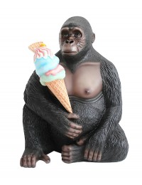 Gorilla mit Eis