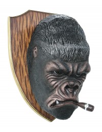 Gorillakopf mit Zigarre für Wand
