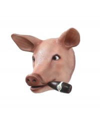 Schweinekopf mit Zigarre