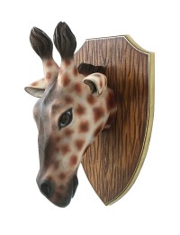 Giraffenkopf auf Holz