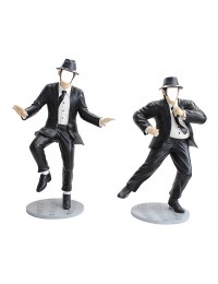 Blues Brothers in schwarzen Anzügen ohne Gesicht
