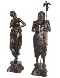 Zeus und Aphrodite Griechische Statuen Bronze