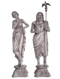 Zeus und Aphrodite Griechische Statuen Granit