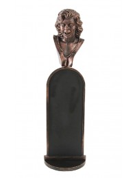bronze Marilyn Büste Angebotstafel