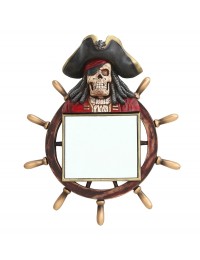 Piratenskelett Spiegel mit Steuer
