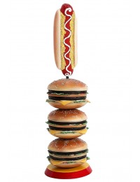 3 Burger mit Hot Dog