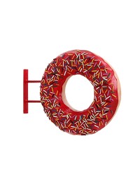 Donut rot für Wand