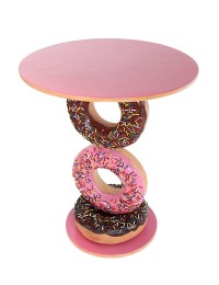 Tisch mit Donutständer Rosa