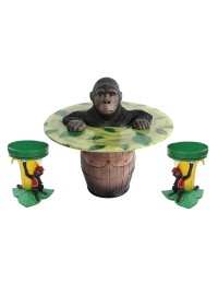 Gorilla Fasstisch und Bananenhocker