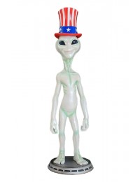 Alien mit amerikanischem Hut