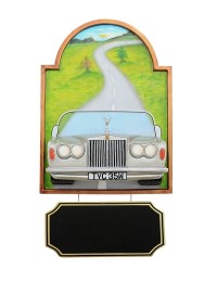 Bild mit Rolls Royce Silber und Angebotsschild