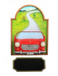 Bild mit Mercedes Benz Rot und Angebotsschild