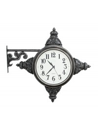 Vintage Uhr für für Wand Silber seitlich