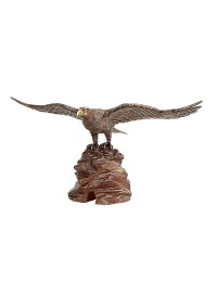 Gold bronze Adler auf Stein