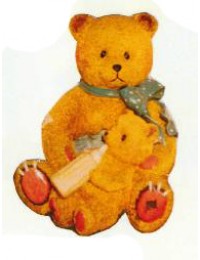Teddybär mit Kind im Arm