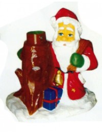 Weihnachtsmann sitzend als Tannenbaumständer