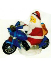 Weihnachtsmann klein auf Motorrad