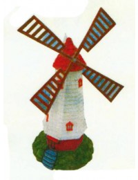 Windmühle rot weiß mittelgroß