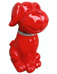 Hund sitzend rot 