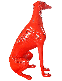 Roter Windhund Sitzend  XXL