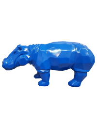 Polygonales Nilpferd Blau